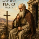 Representação artística de São Fiacre (Fiacro), eremita